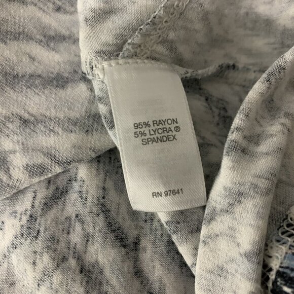 J Jill Small Blue Textured 34 Sleeve Tunic Top Casual Artsy Chic - Picture 6 of 6